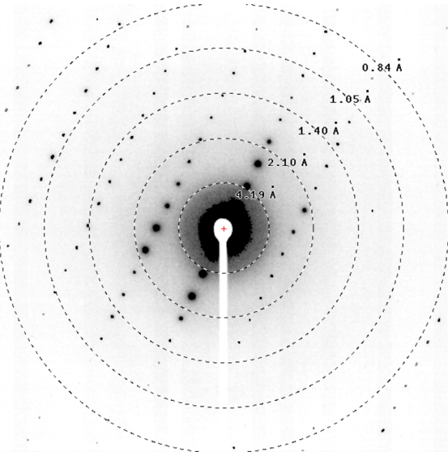 MicroED diffraction rings