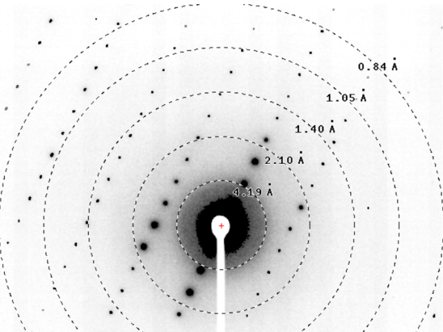 MicroED diffraction rings