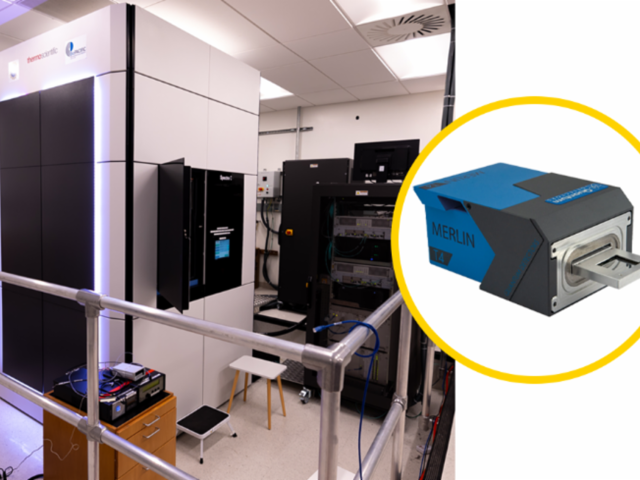 CNSI has added a state-of-the-art Quantum Detectors Merlin T4 camera to its Spectra 300C transmission electron microscope, enabling faster, more sensitive nanoscale imaging and analysis of materials and biological samples. (Image courtesy: Quantum Detectors)
